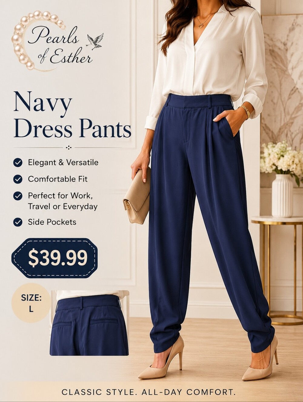 Navy Dress Pants for Women